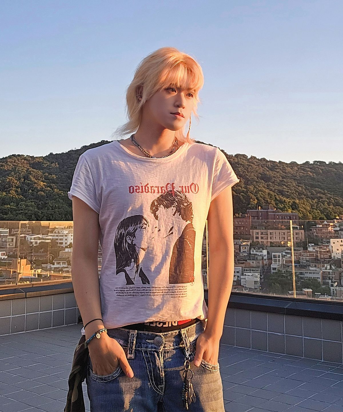 레뷰라(REVURA) PARADISO SLUB T-SHIRTS - UNISEX / OFF WHITE