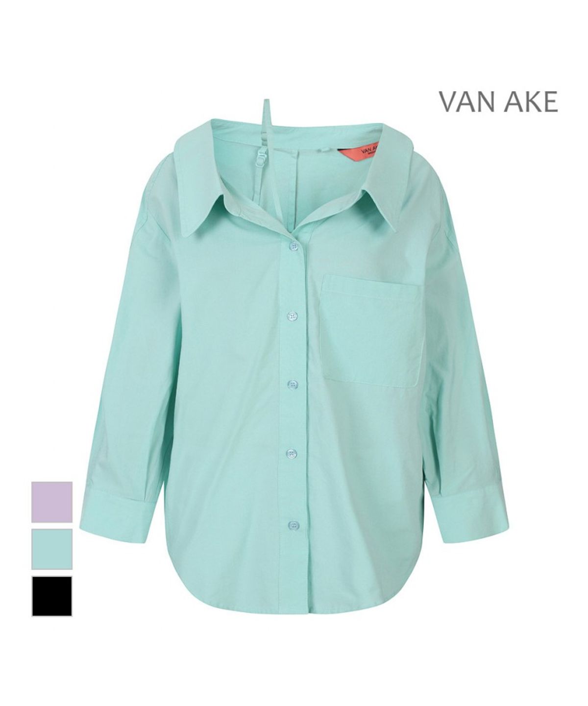 반에이크(VANAKE) 트임카라 블라우스_VB44BLUD08B