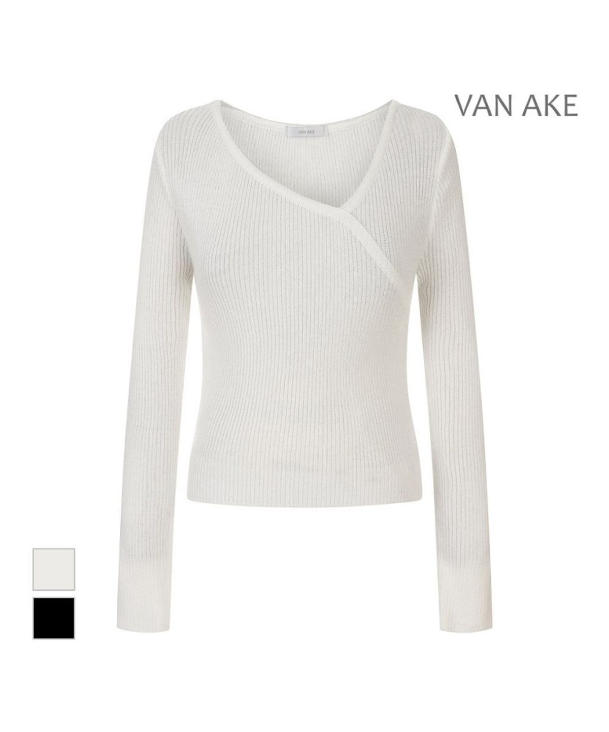 반에이크(VANAKE) 브이넥 골지니트_VB44KTQ309Z