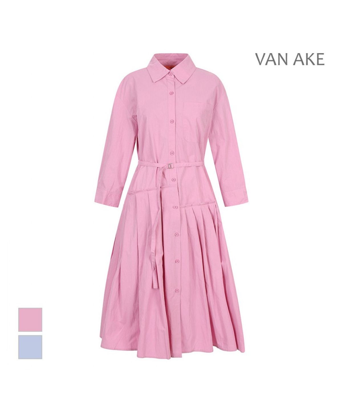 반에이크(VANAKE) 밑단 주름 원피스_VB44OPMD01A