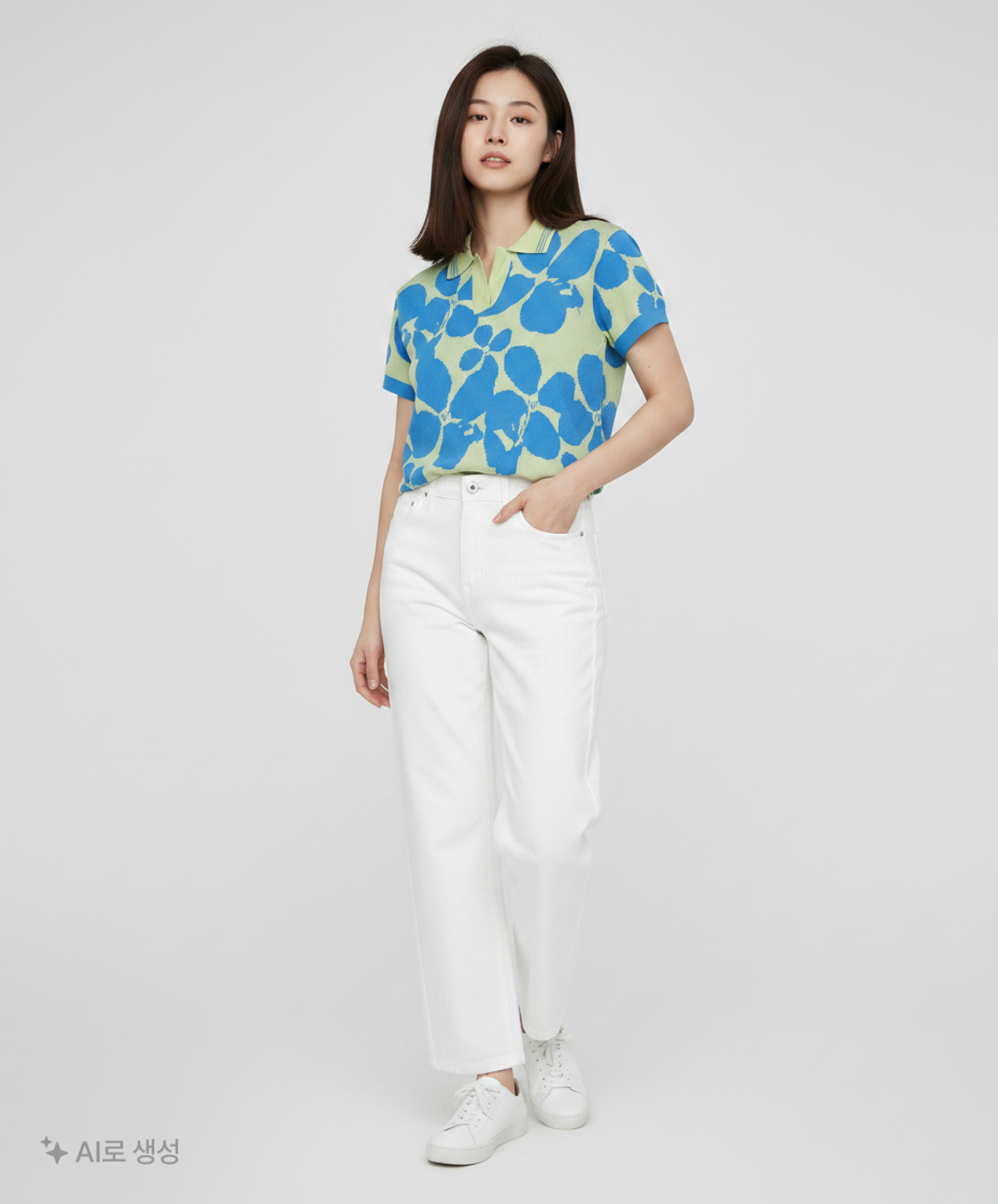 분더캄머(WNDERKAMMER) Jacquard knit top_green(자카드 니트 탑_그린) M