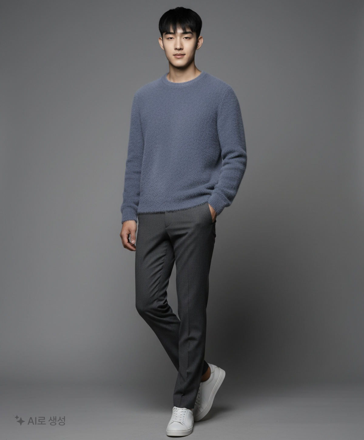 노매뉴얼(NOMANUAL) (시그니처종료)CROPPED HAIRY KNIT - 5 COLOR 100