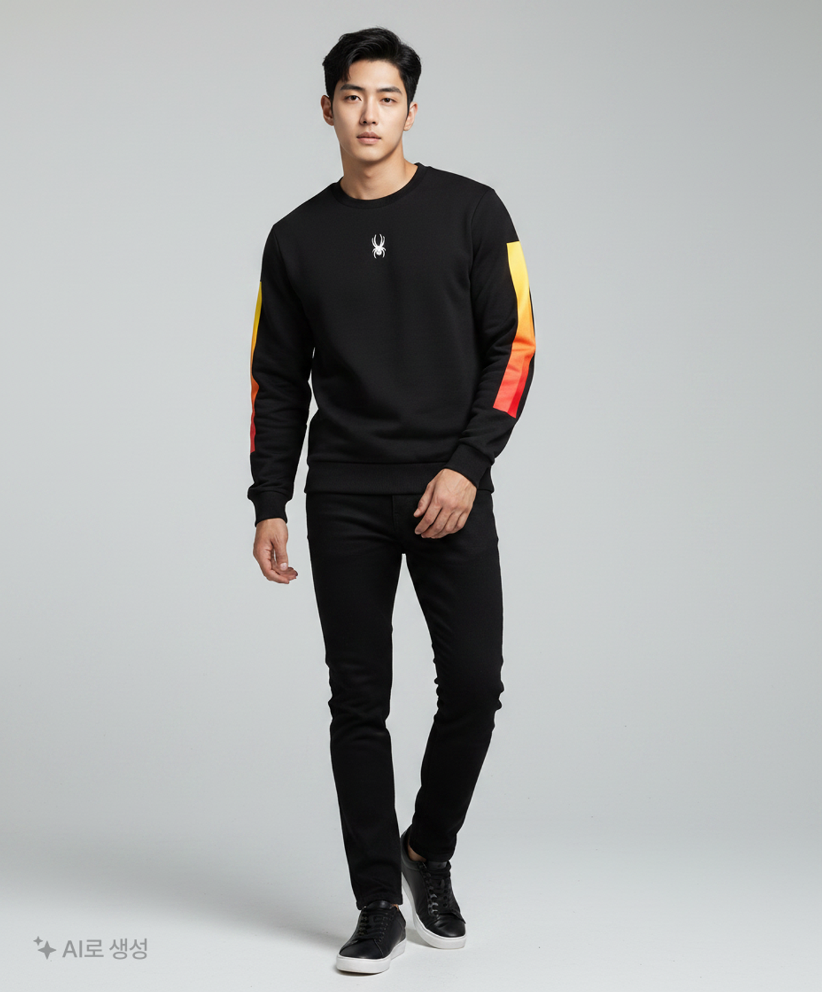 스파이더(SPYDER) 그라데이션블럭 스웨트셔츠 SPEFCNRL301UBLK L