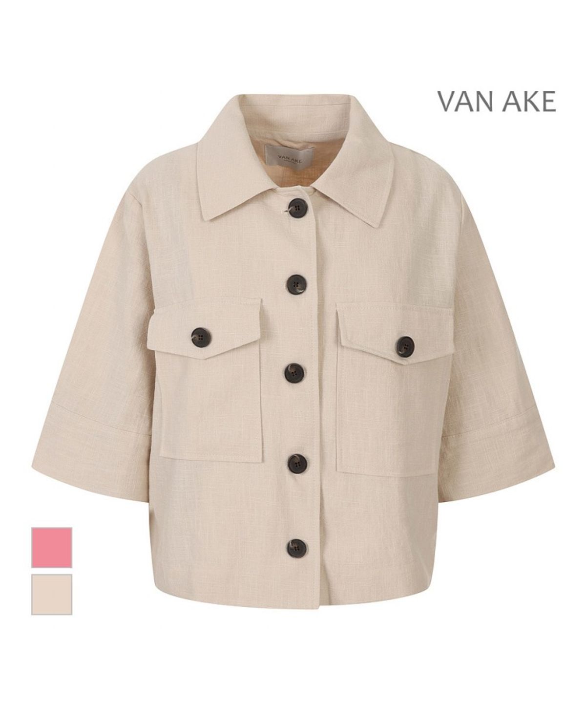 반에이크(VANAKE) 카라디자인 반팔 자켓_VB46JKUP01Z