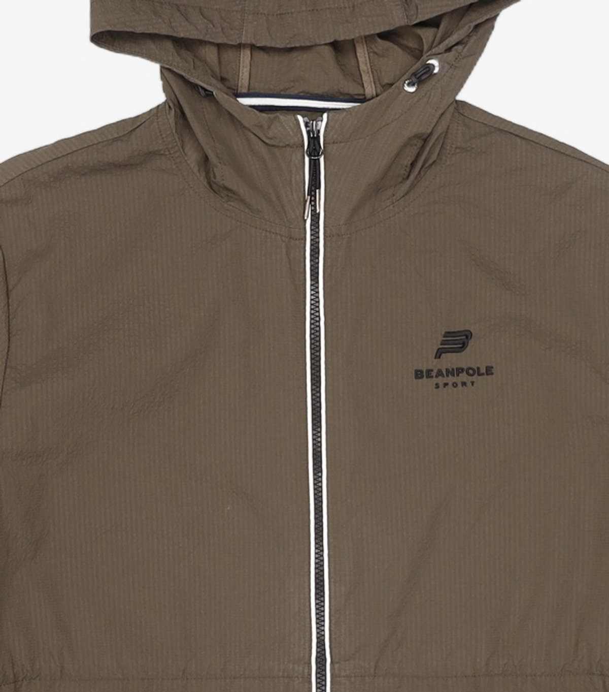 빈폴 스포츠(BEANPOLE SPORT) 카키 남성 시어서커 후드 재킷 (BO9339D02H) 100