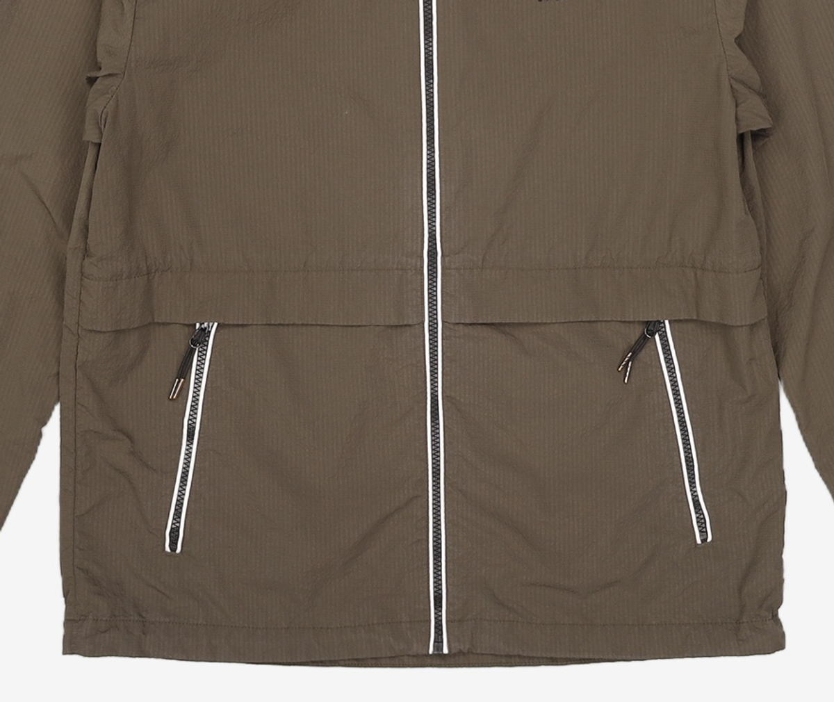 빈폴 스포츠(BEANPOLE SPORT) 카키 남성 시어서커 후드 재킷 (BO9339D02H) 100