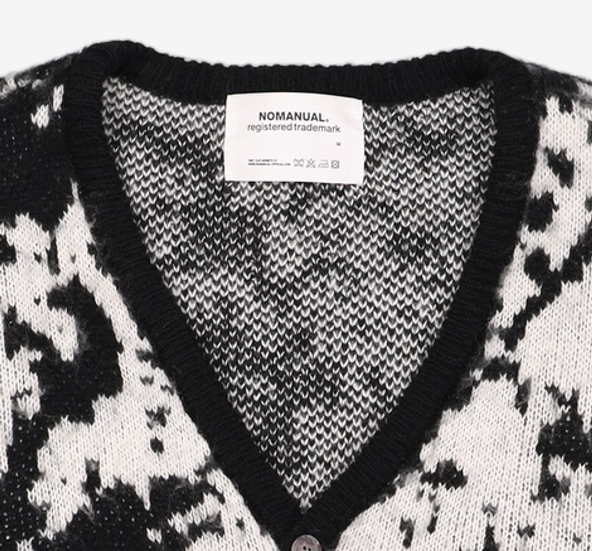 노매뉴얼(NOMANUAL) PPS HAIRY CARDIGAN - BLACK M