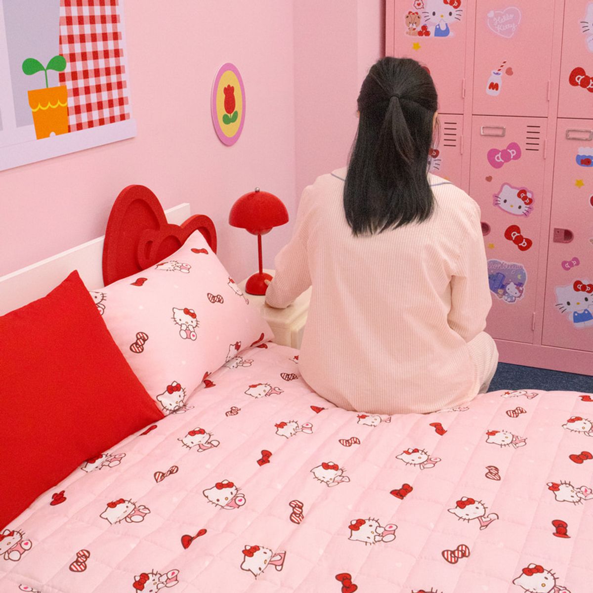 나라홈데코(NARAHOMEDECO) 산리오 헬로키티 워싱패드 레드클래식