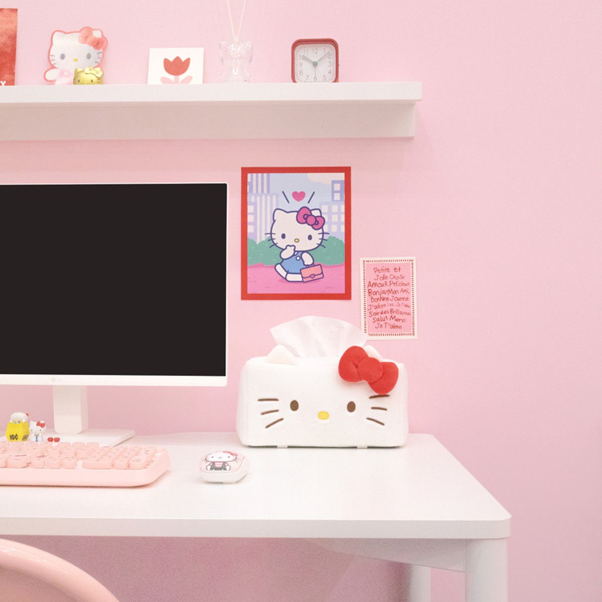 나라홈데코(NARAHOMEDECO) 산리오 헬로키티 티슈커버 레드클래식