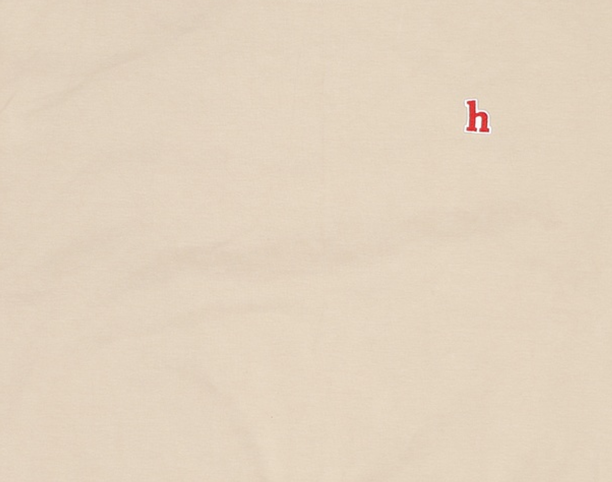 헤지스(HAZZYS) [HIS] 베이지 로고자수 면혼방 긴팔티셔츠 HZTS2A801I2 L