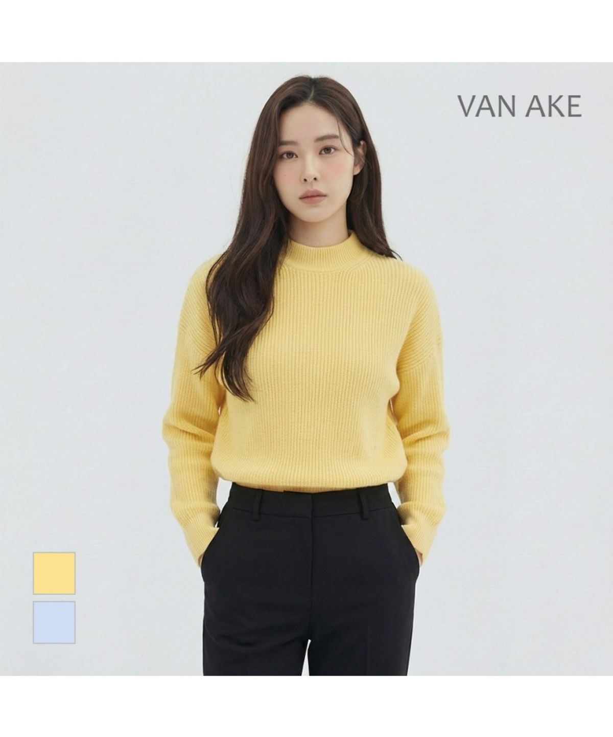 반에이크(VANAKE) 베이직 반목넥 니트_VB32KTM303Z