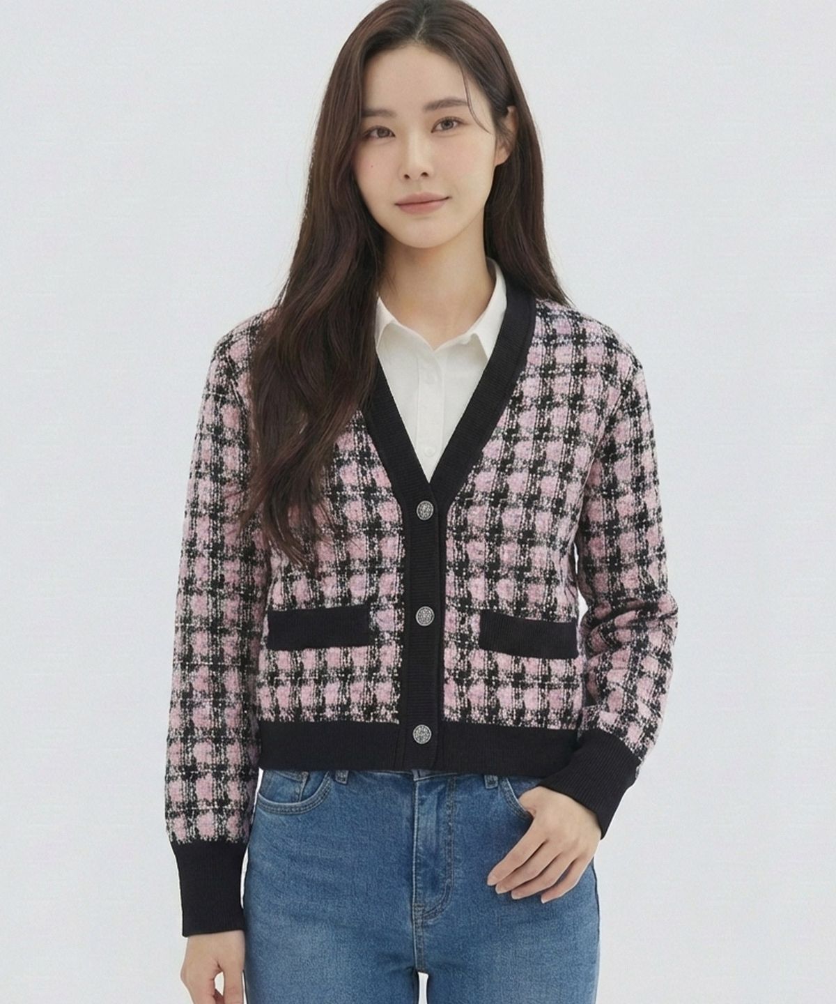 반에이크(VANAKE) 트위드패턴 자켓_VB33JKMD01Z