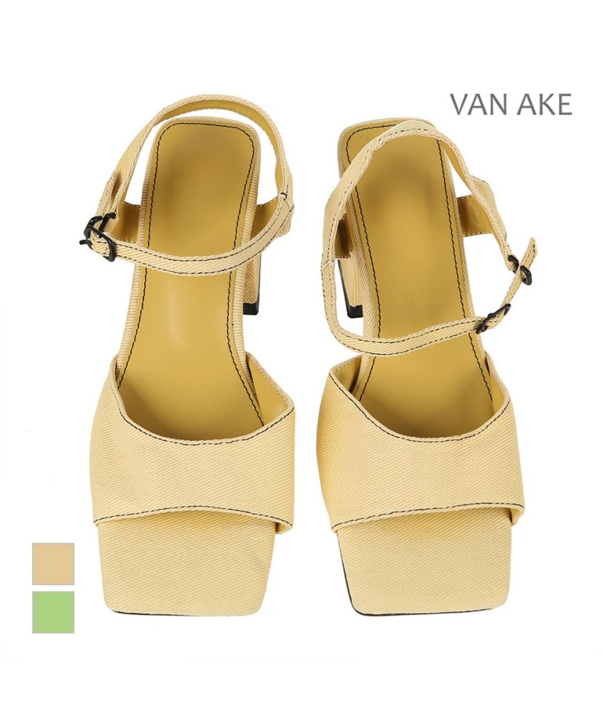반에이크(VANAKE) 스티치 포인트 통굽샌들_VB36ASQ307Z