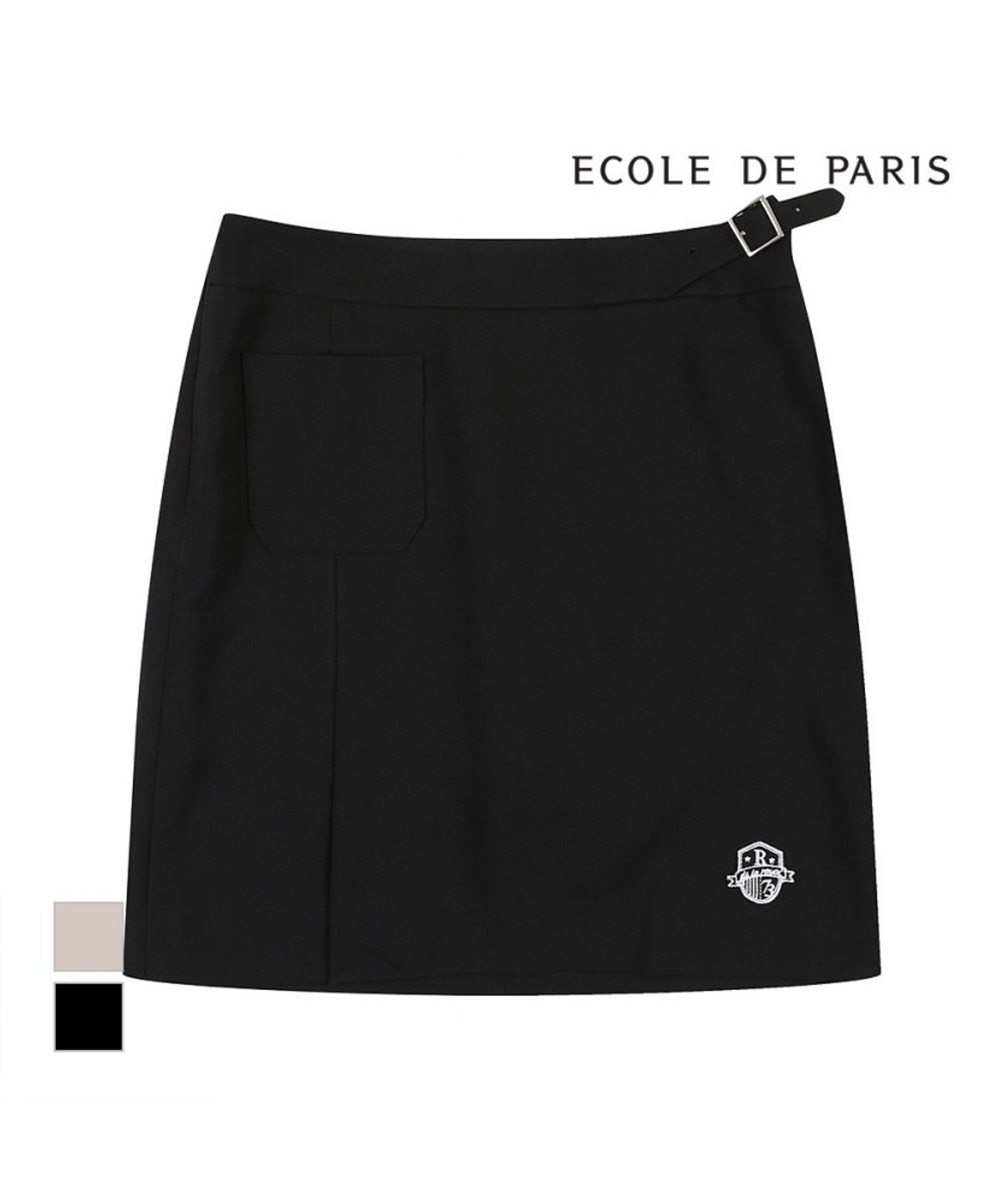에꼴드파리(ECOLEDEPARIS) 옆버클 미니 스커트_RB23WSA001Z