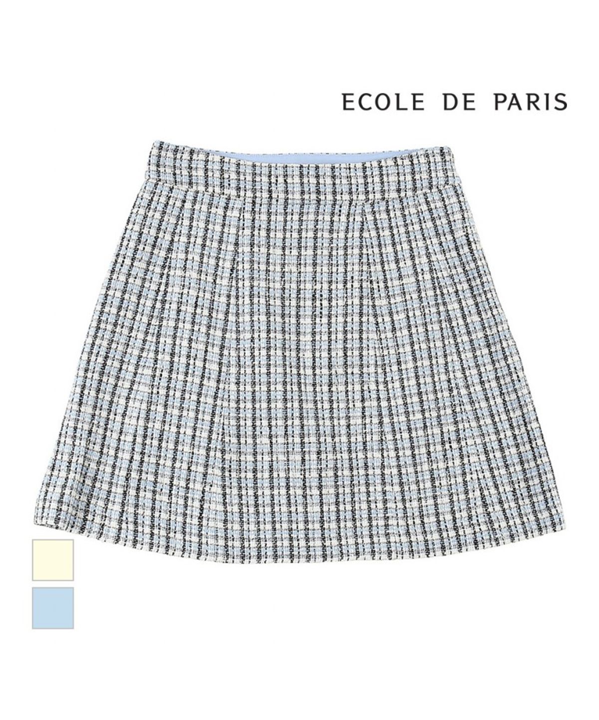 에꼴드파리(ECOLEDEPARIS) 트위드 패턴 스커트_CB02WSA001Z