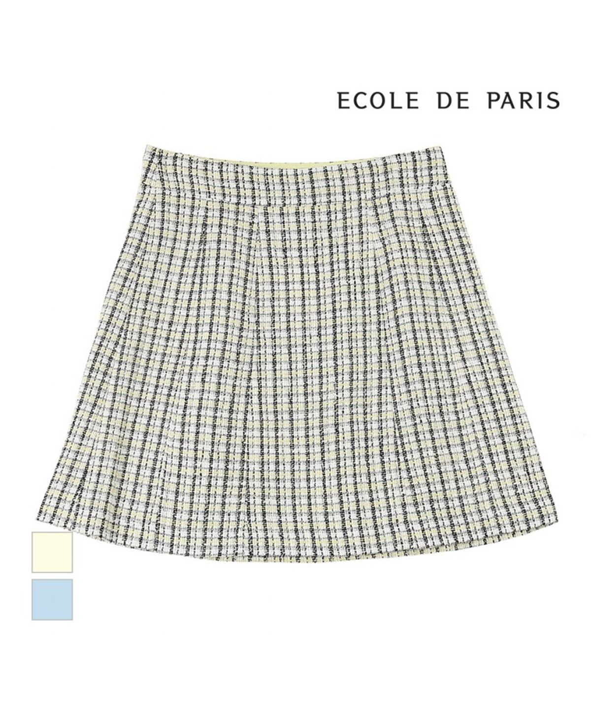에꼴드파리(ECOLEDEPARIS) 트위드 패턴 스커트_CB02WSA001Z