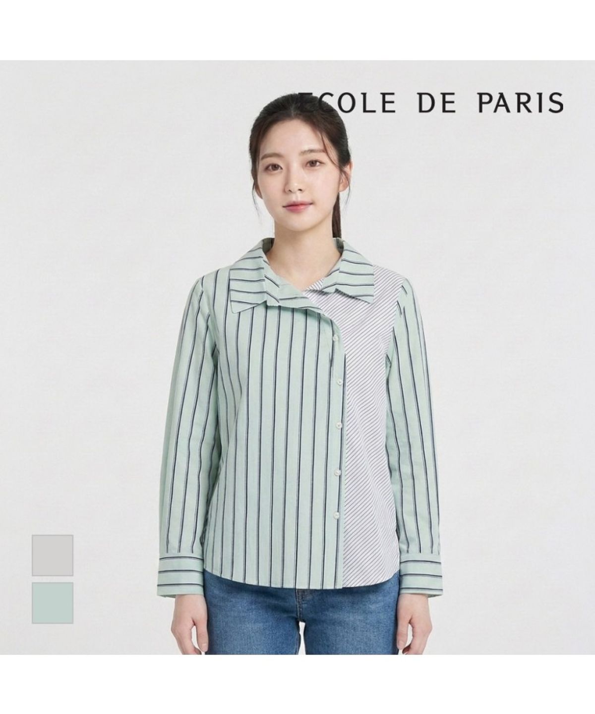 에꼴드파리(ECOLEDEPARIS) 반전ST패턴 셔츠_RB34WBBM31Z