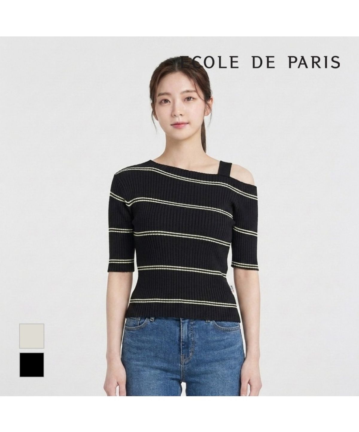 에꼴드파리(ECOLEDEPARIS) 슬림디자인  언발 니트_RB35KKCM36Z