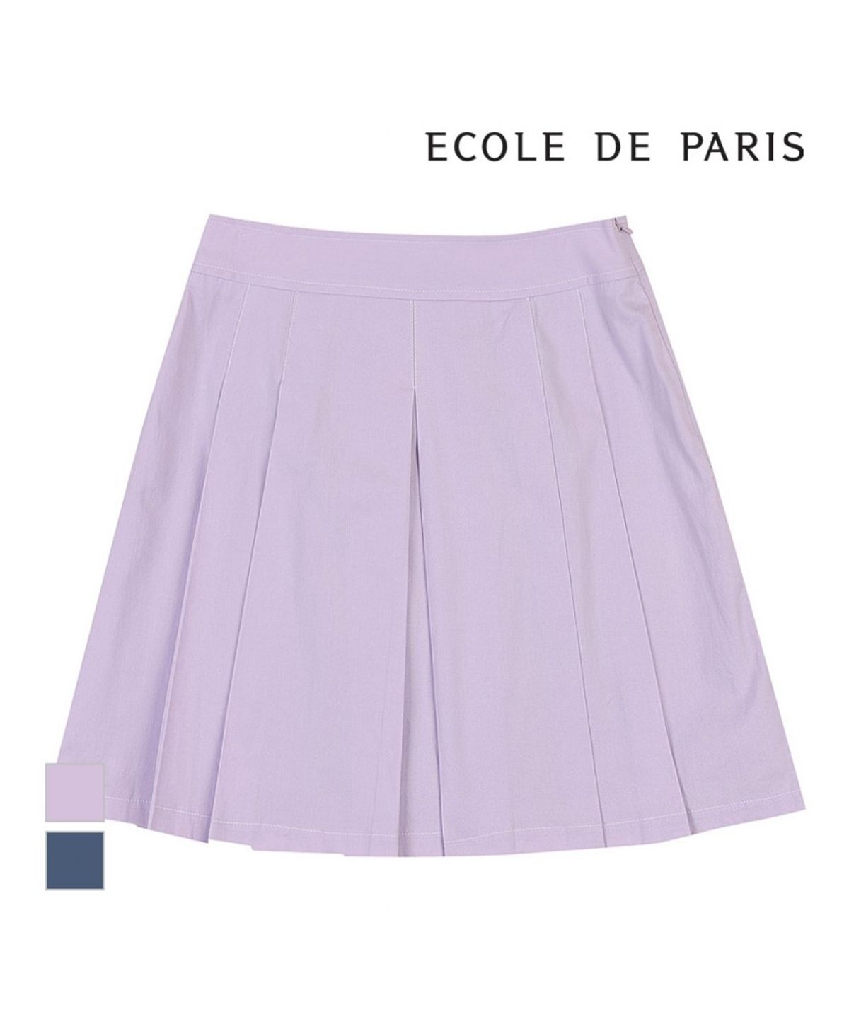 에꼴드파리(ECOLEDEPARIS) 데님 주름 스커트_RB35WSBM38Z