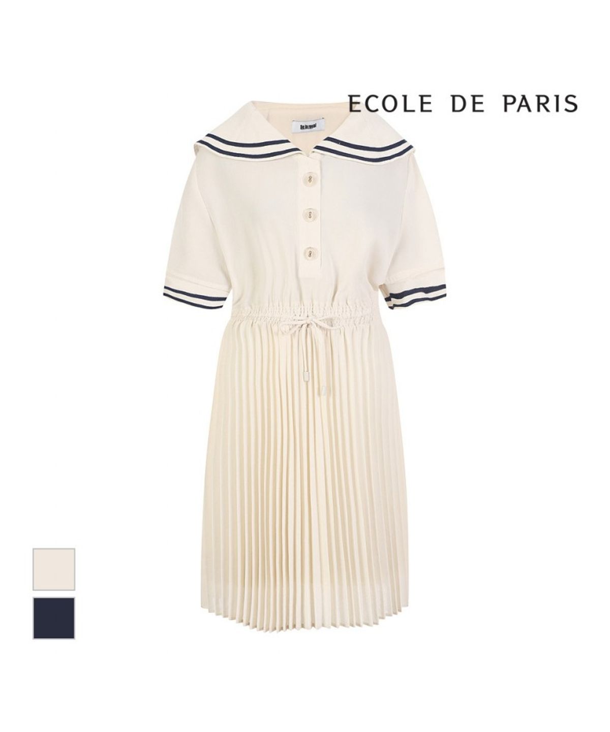 에꼴드파리(ECOLEDEPARIS) 세라카라 플리츠 원피스_RB36WOCM34Z