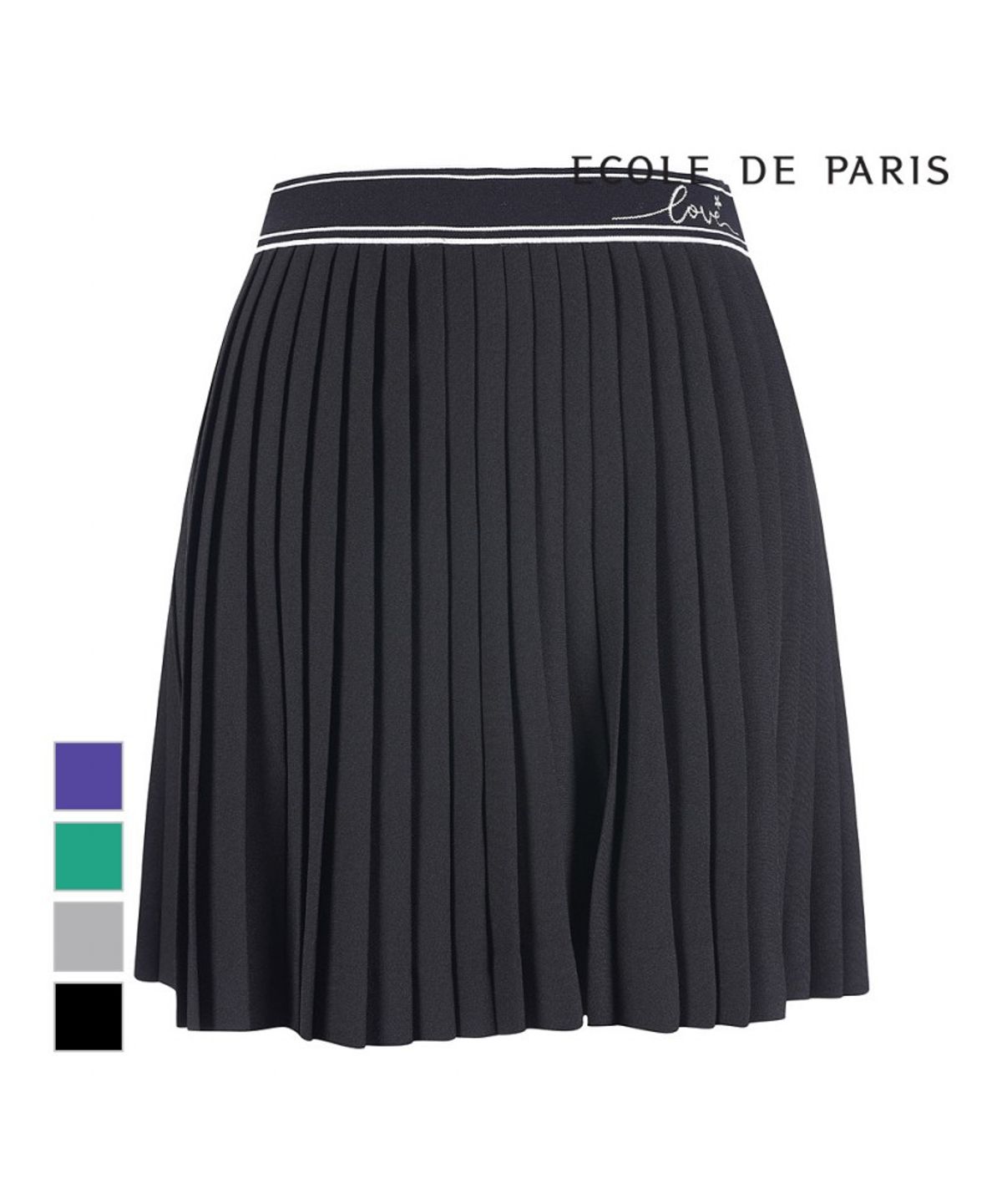 에꼴드파리(ECOLEDEPARIS) 플리츠 주름 밴딩스커트_RB36WSAM08Z