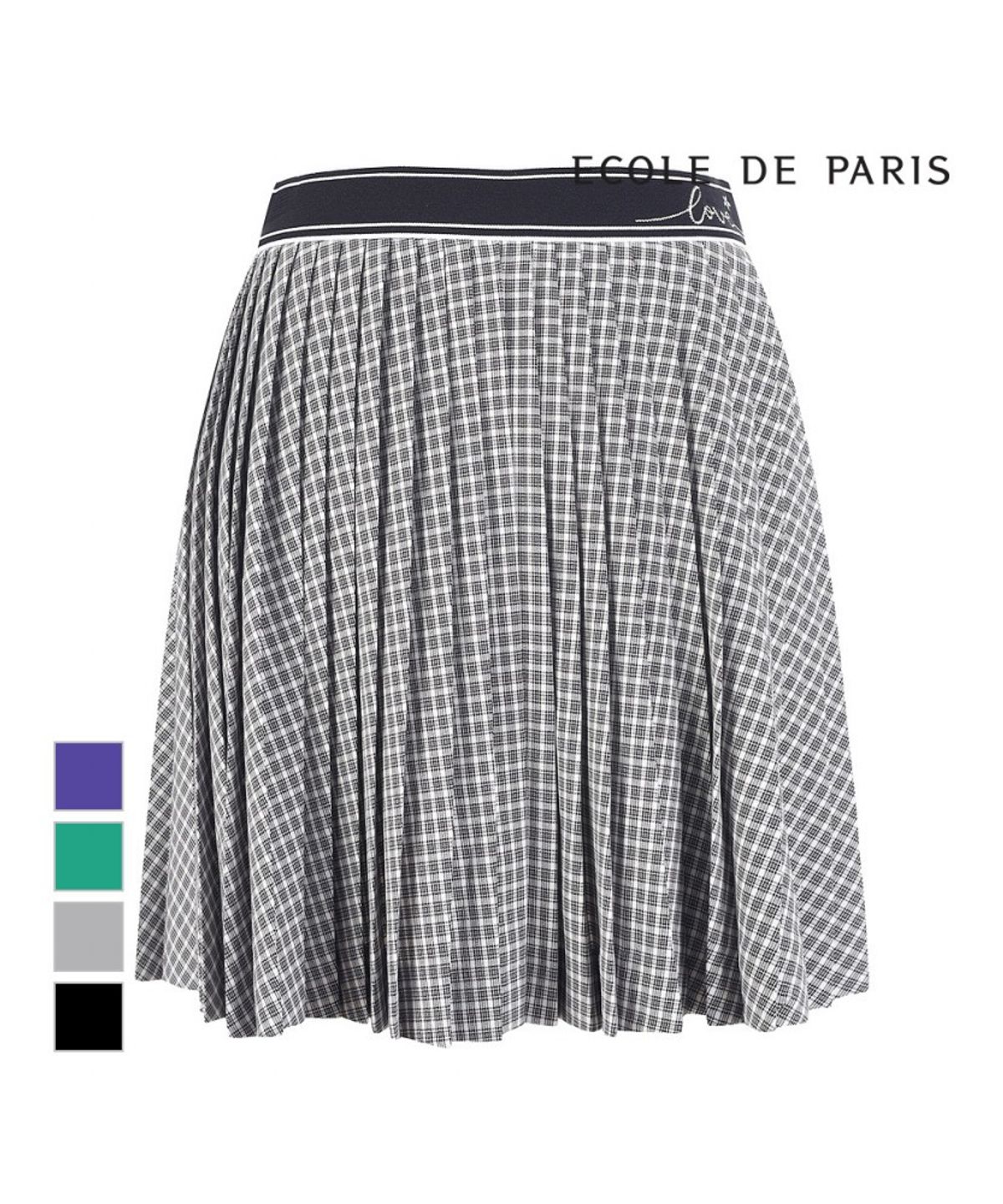 에꼴드파리(ECOLEDEPARIS) 플리츠 주름 밴딩스커트_RB36WSAM08Z