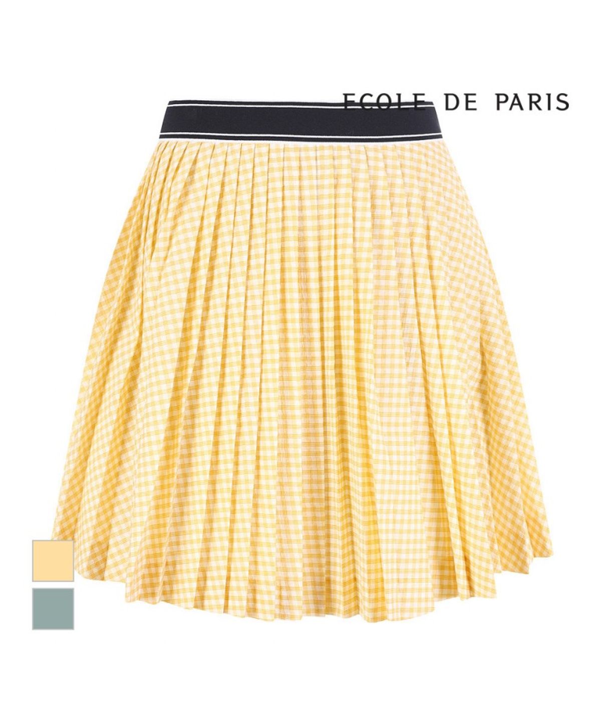에꼴드파리(ECOLEDEPARIS) 체크플리츠 미니스커트_RB36WSAM13Z