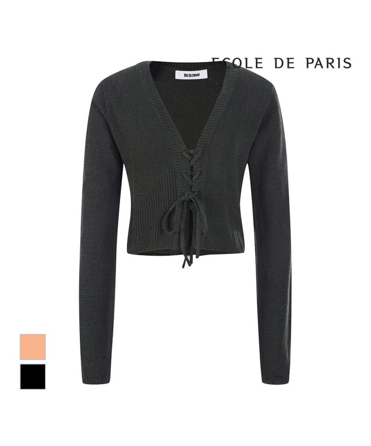 에꼴드파리(ECOLEDEPARIS) 아일렛 크롭 가디건_RB37KRCM34Z