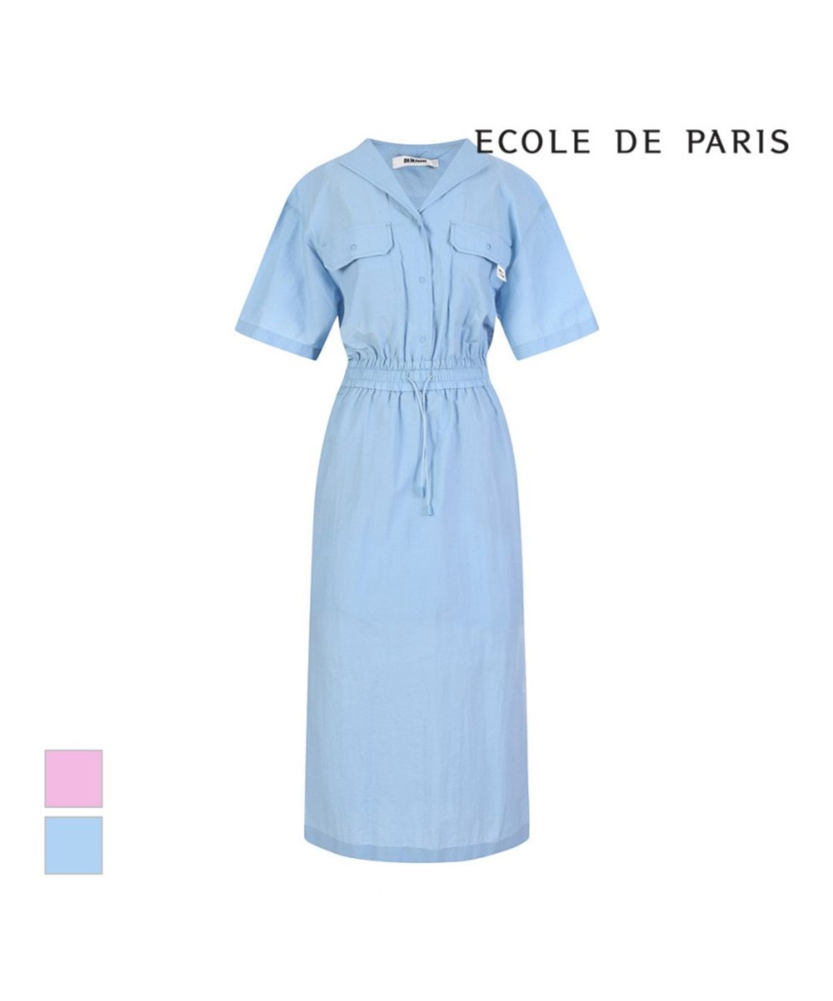 에꼴드파리(ECOLEDEPARIS) 허리스트링 포켓디자인 원피스_RB37WOAM26Z