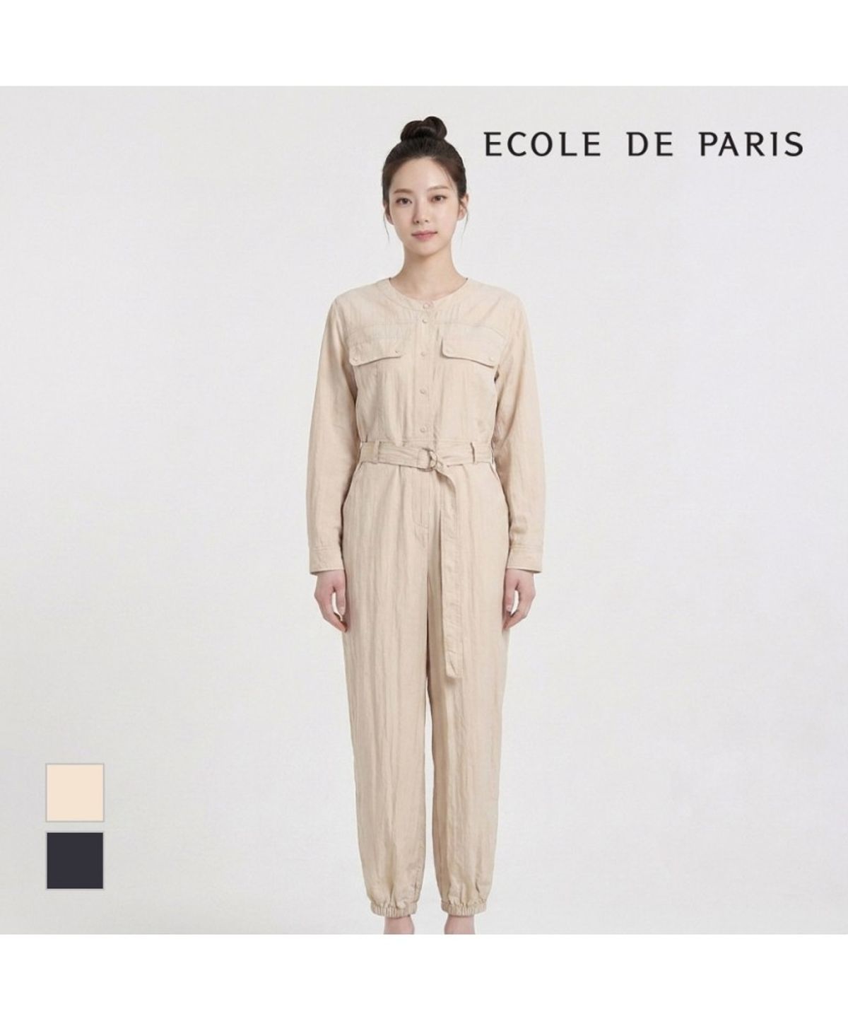 에꼴드파리(ECOLEDEPARIS) 밑단 스트링 점프수트_RB24WOA001Z