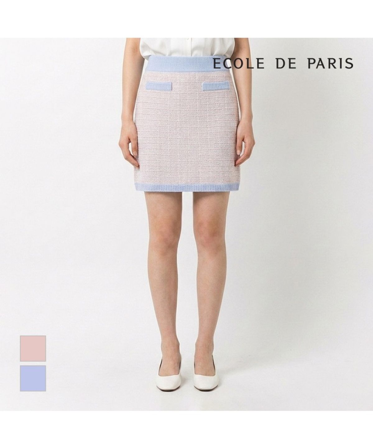 에꼴드파리(ECOLEDEPARIS) 트위드 미니스커트_ZB25KSB078Z