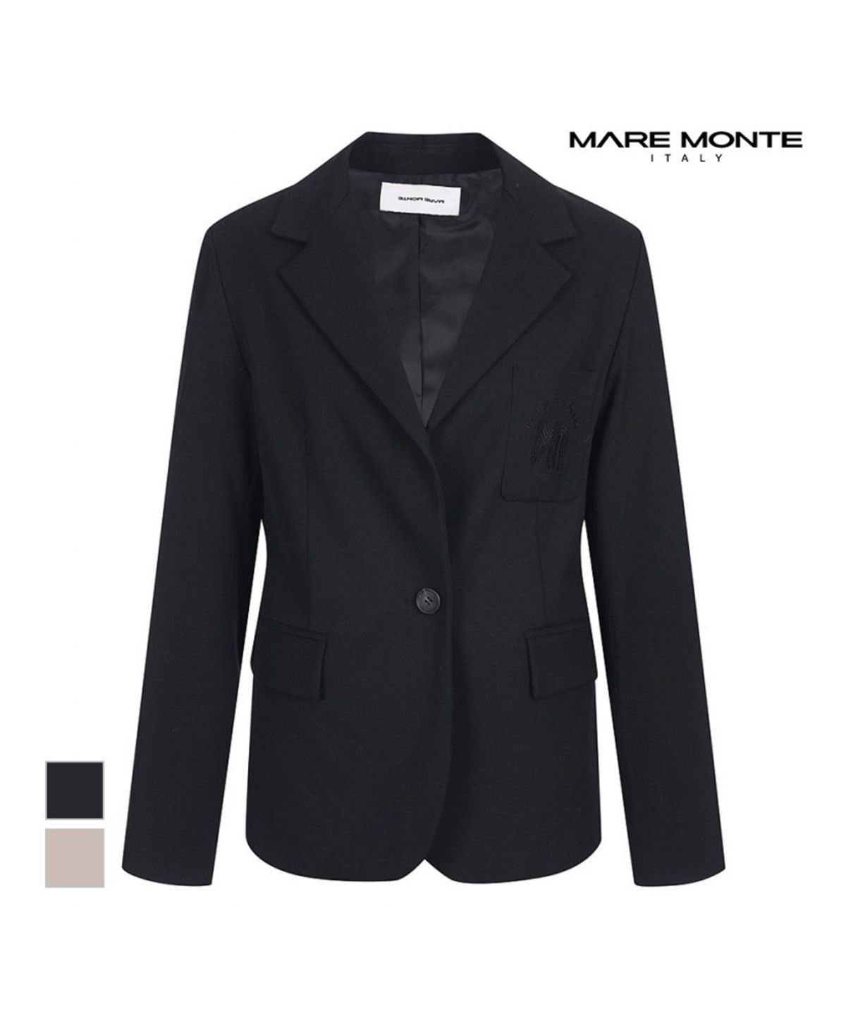 마레몬떼(MAREMONTE) 포켓자수 디자인 자켓_M232MJK05S0