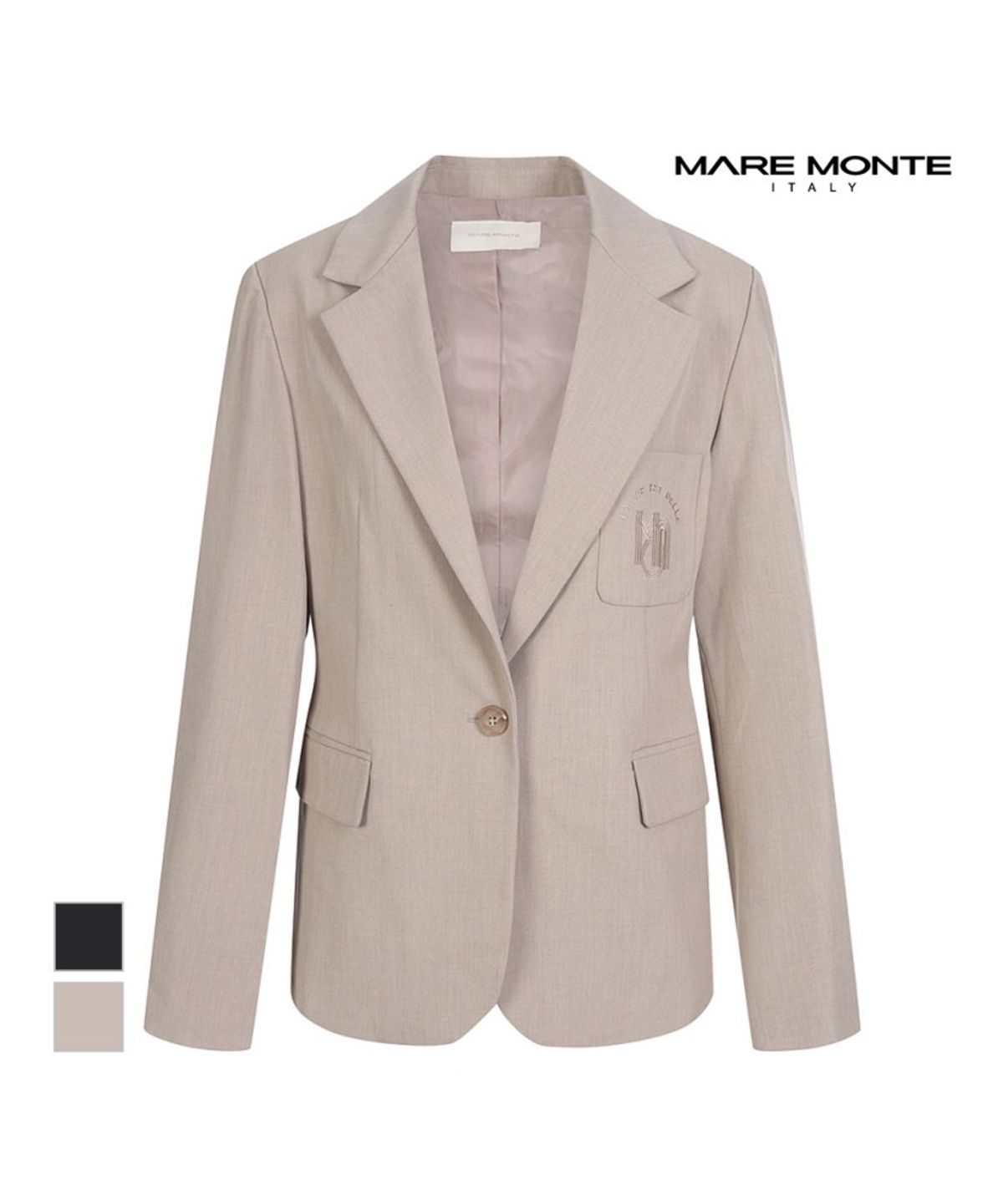 마레몬떼(MAREMONTE) 포켓자수 디자인 자켓_M232MJK05S0