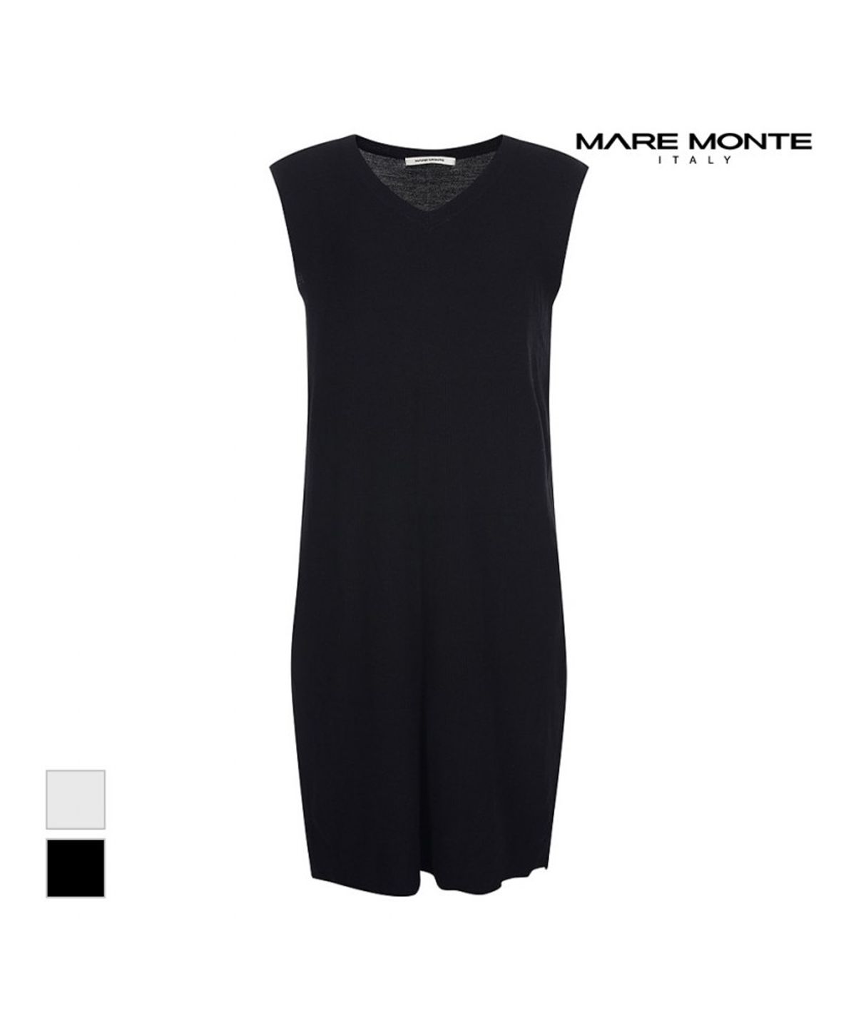 마레몬떼(MAREMONTE) 브이넥 니트 민소매 원피스_M233MKT11P0