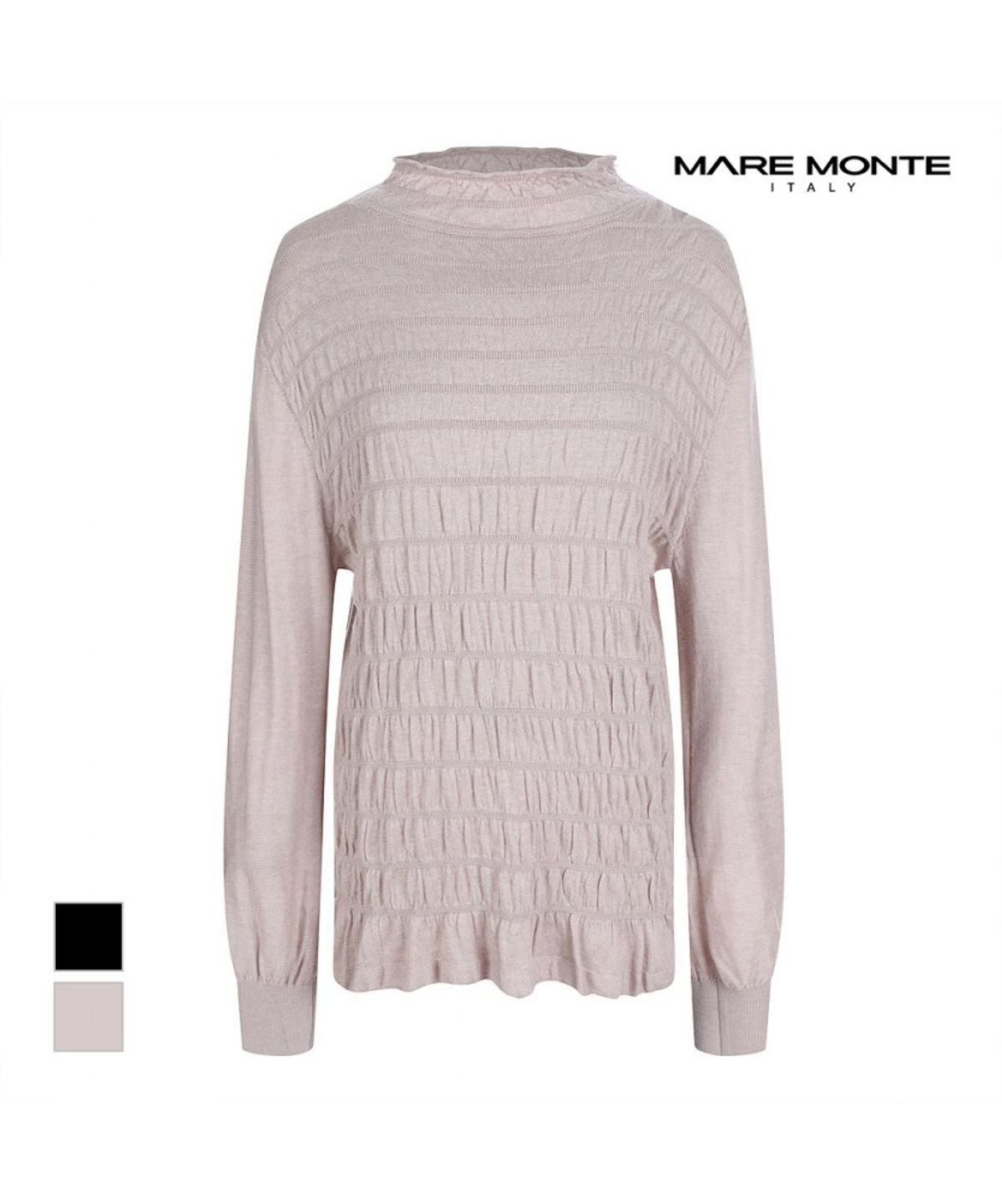 마레몬떼(MAREMONTE) 스모킹 셔링 니트_M221MKT07P0