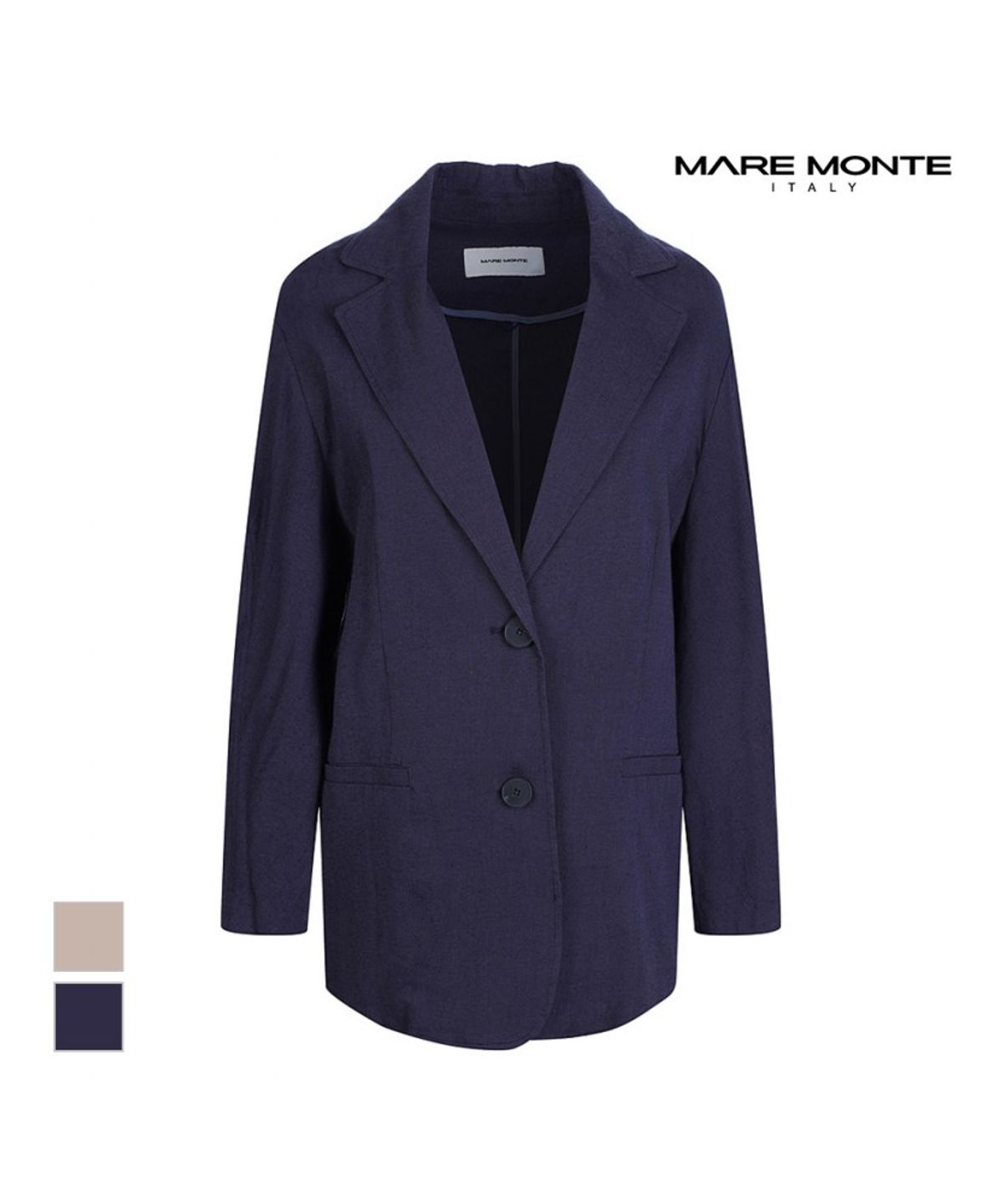 마레몬떼(MAREMONTE) 투버튼 린넨자켓_M223MJK09S0