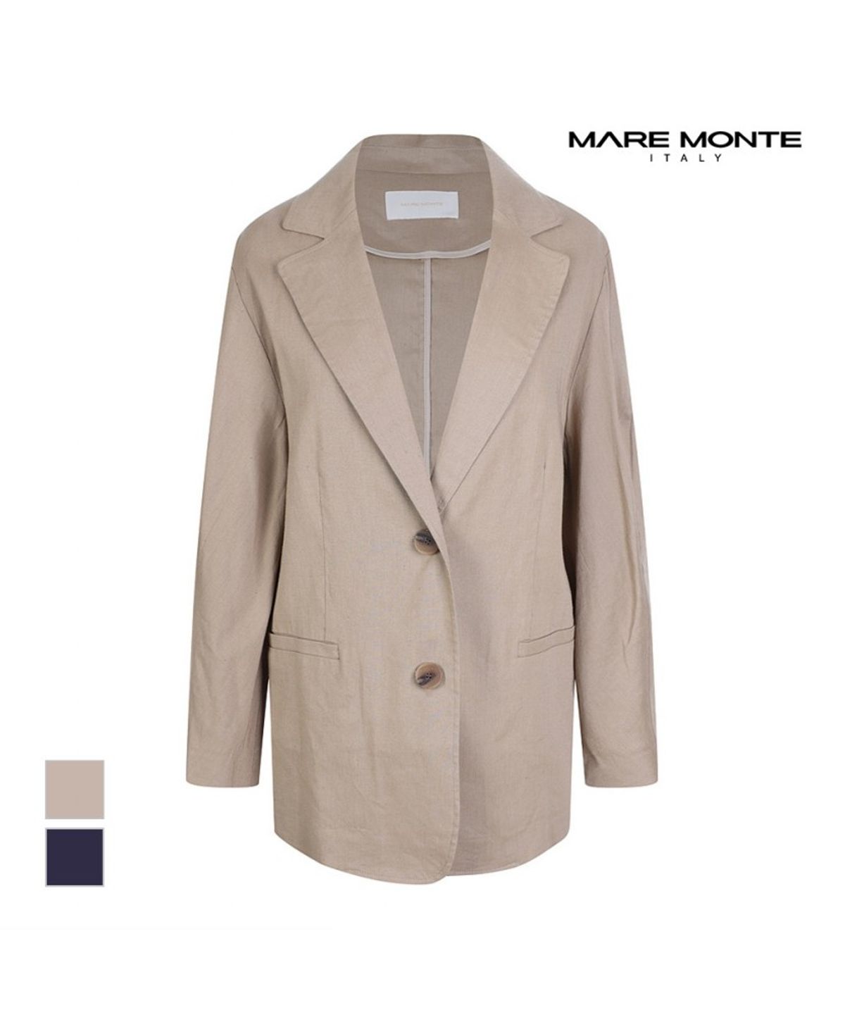마레몬떼(MAREMONTE) 투버튼 린넨자켓_M223MJK09S0