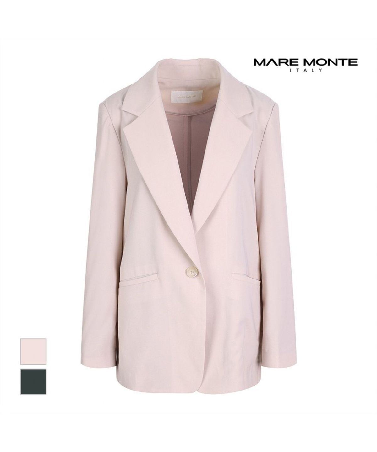 마레몬떼(MAREMONTE) 베이직 원버튼 자켓_M223MJK11S0