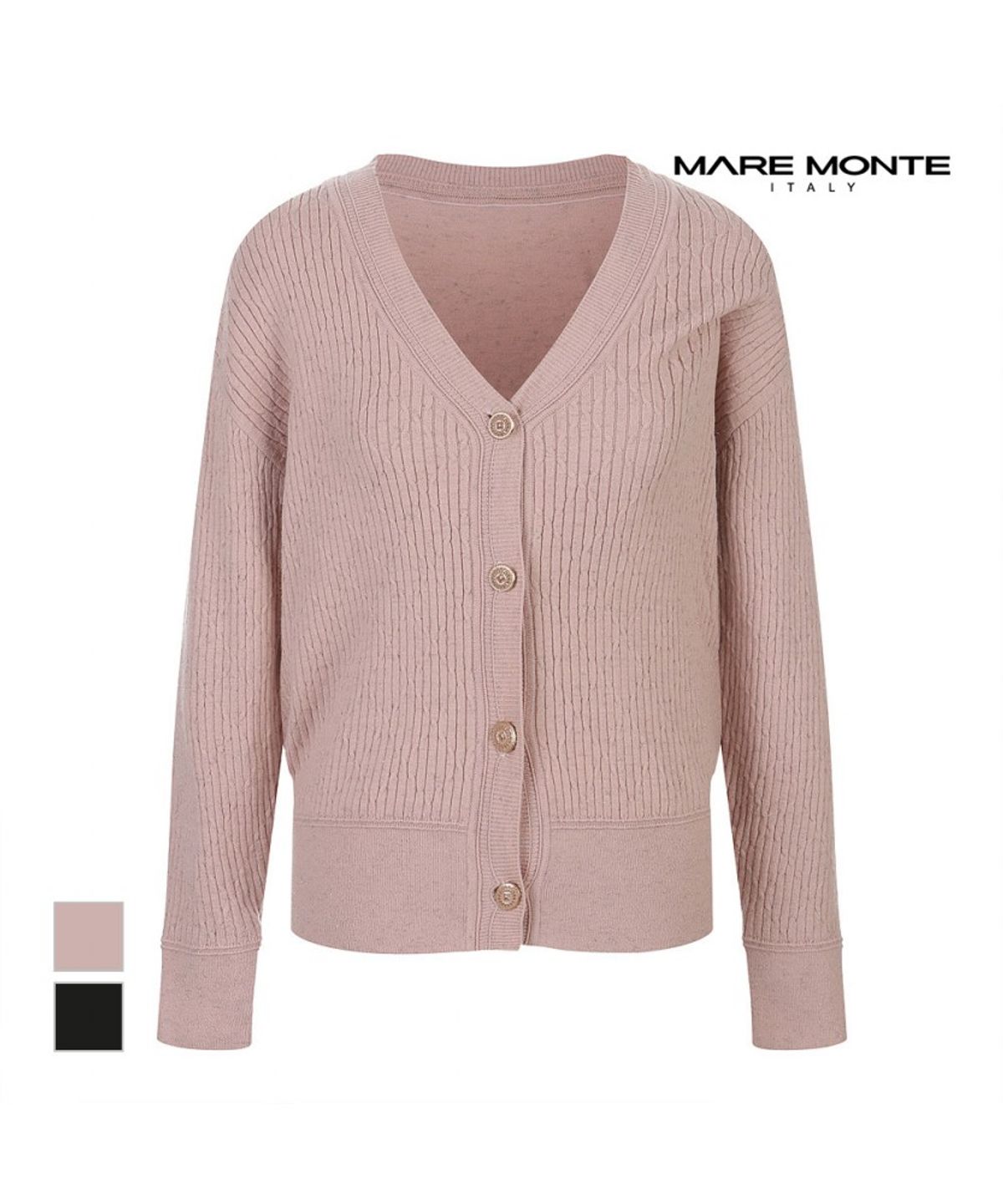 마레몬떼(MAREMONTE) 브이넥 니트가디건_M241MKC01P0