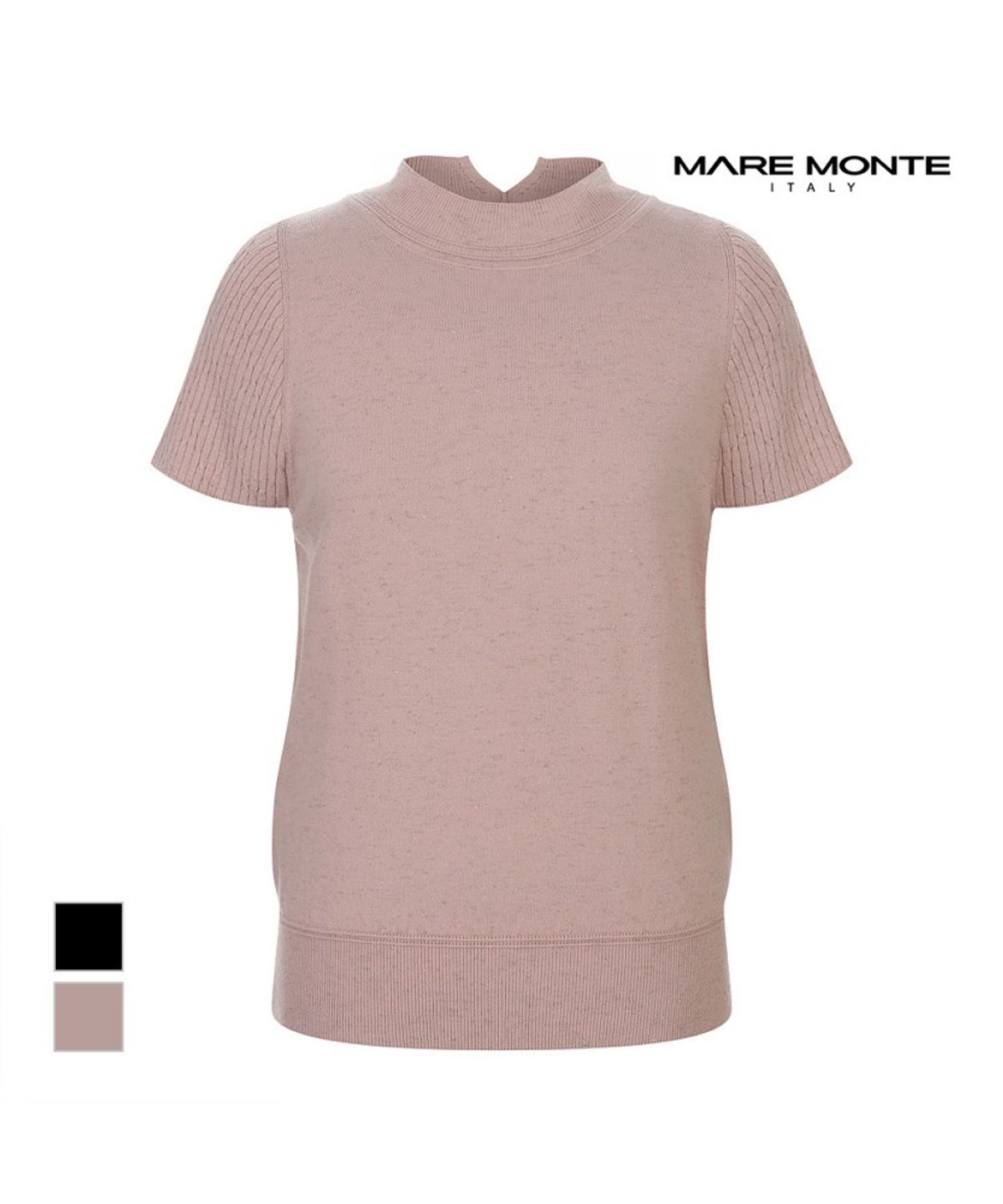 마레몬떼(MAREMONTE) 반목넥 반팔 니트_M241MKT01P0