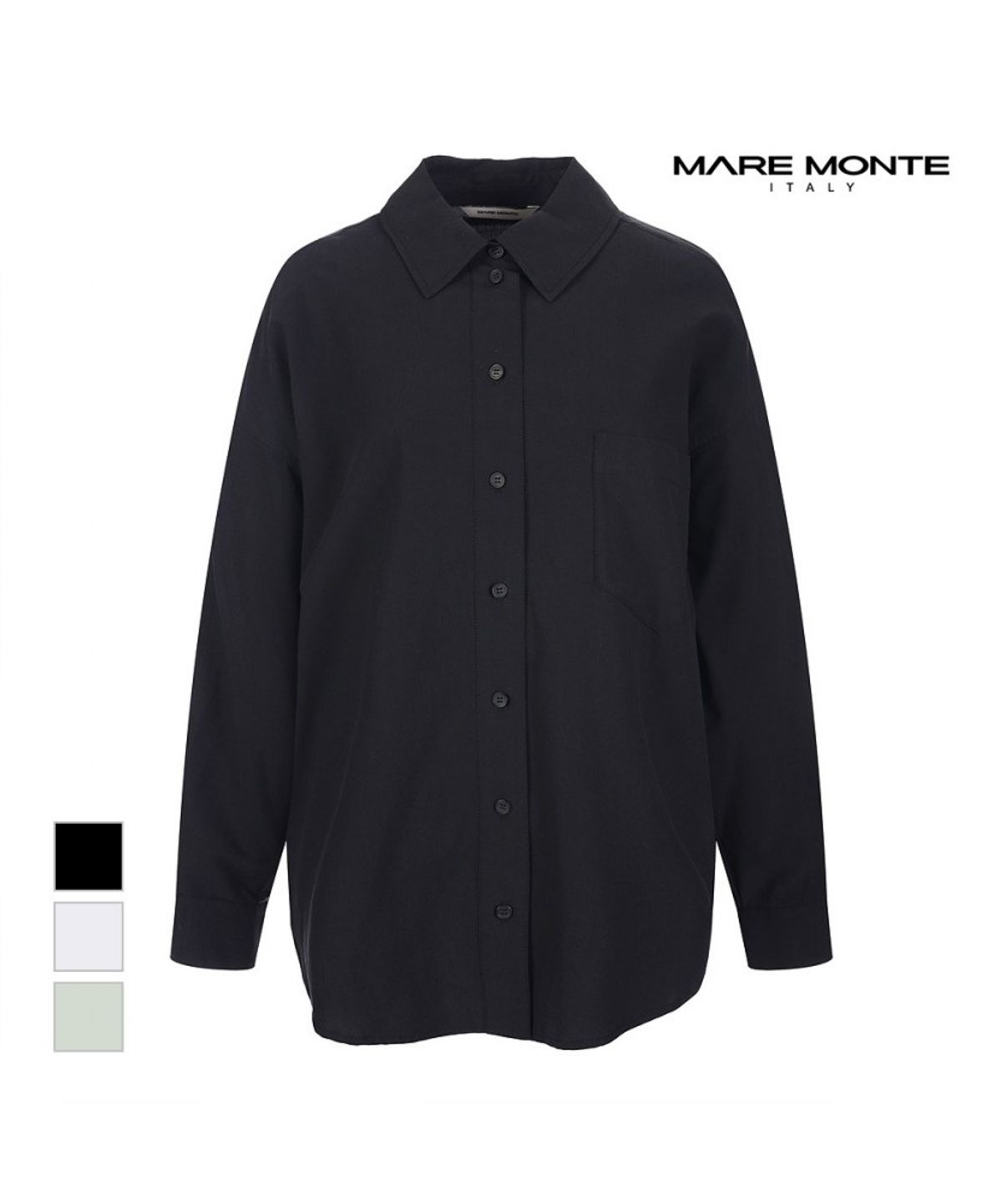 마레몬떼(MAREMONTE) 원포켓 루즈핏 셔츠_M242MBL10S0
