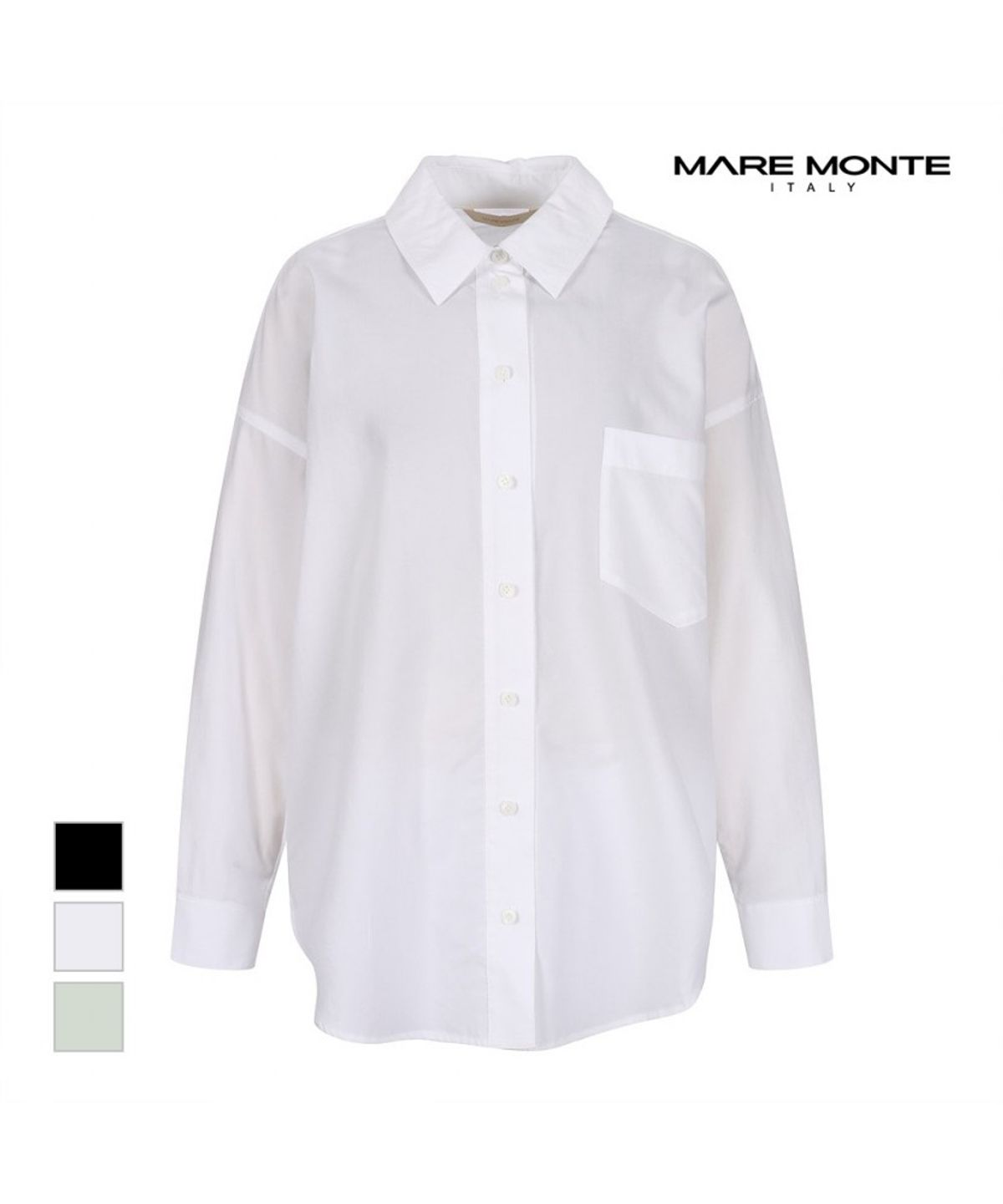 마레몬떼(MAREMONTE) 원포켓 루즈핏 셔츠_M242MBL10S0