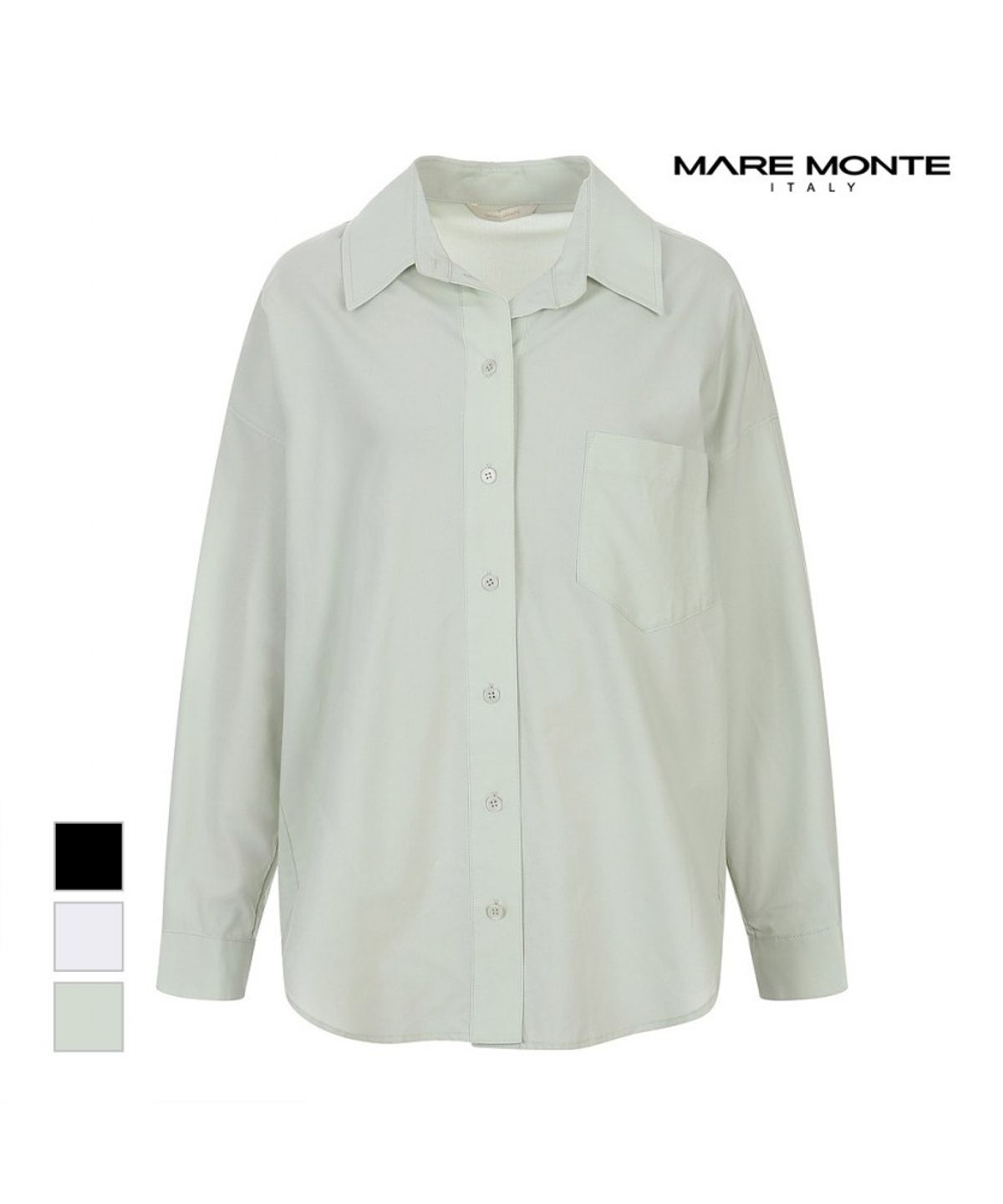 마레몬떼(MAREMONTE) 원포켓 루즈핏 셔츠_M242MBL10S0