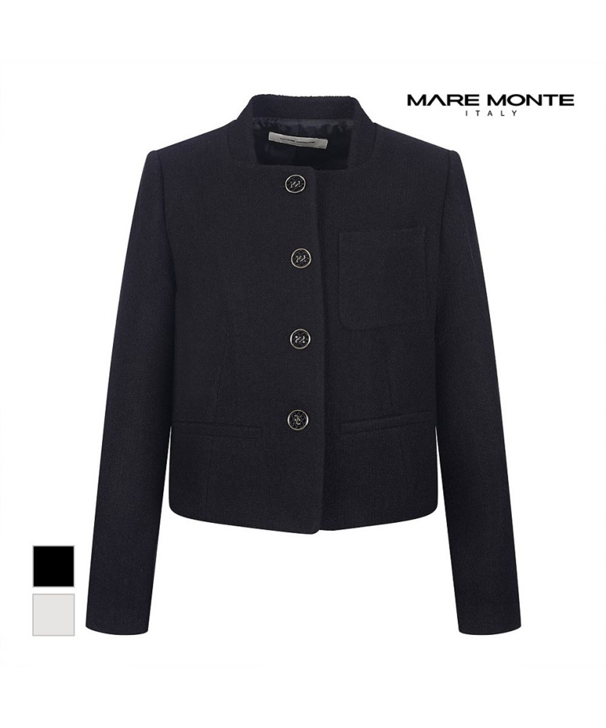 마레몬떼(MAREMONTE) 스퀘어넥 버튼포인트 자켓_M243MJK20S0