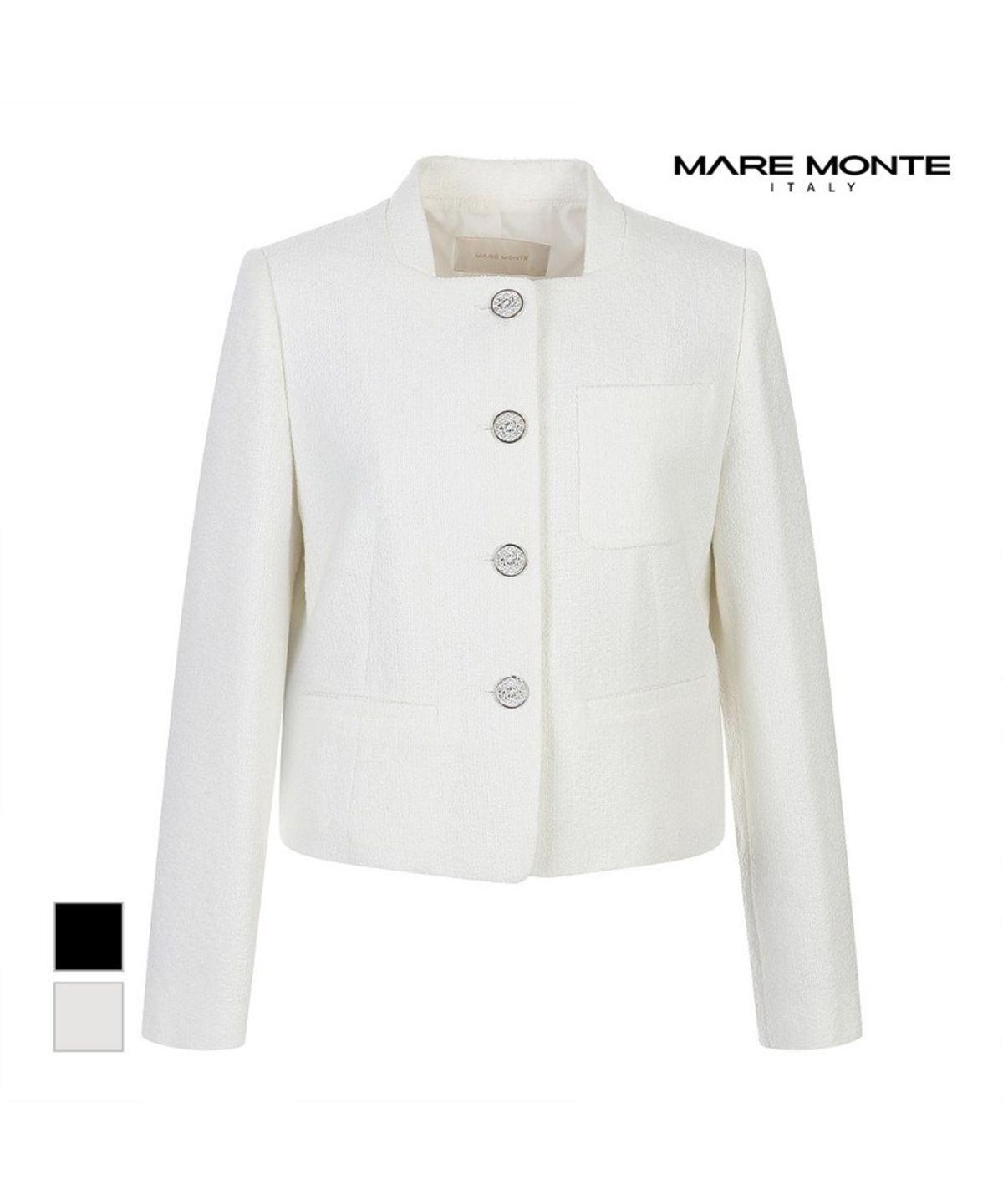 마레몬떼(MAREMONTE) 스퀘어넥 버튼포인트 자켓_M243MJK20S0
