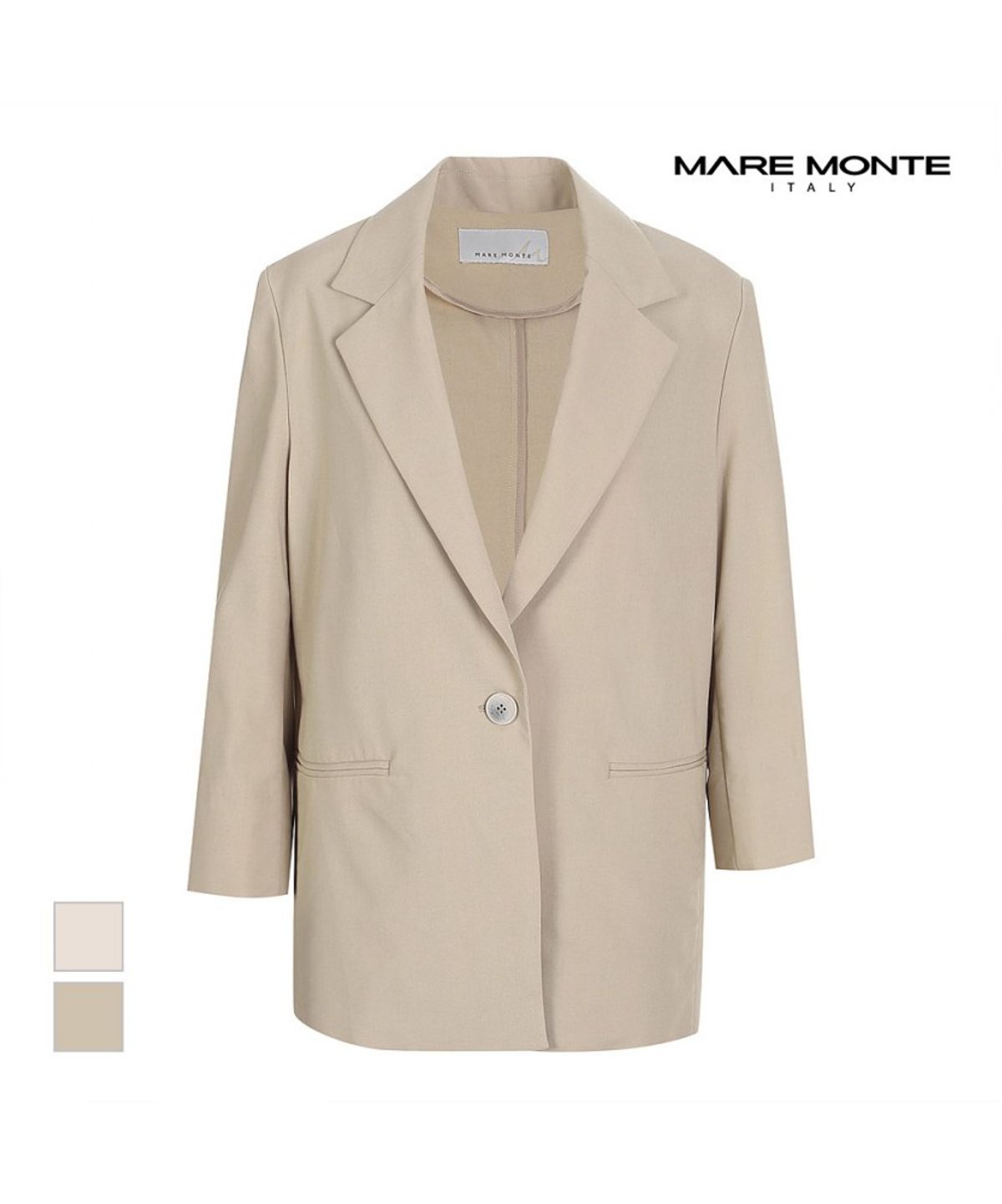 마레몬떼(MAREMONTE) 베이직 원버튼 자켓_M214MJK09S0
