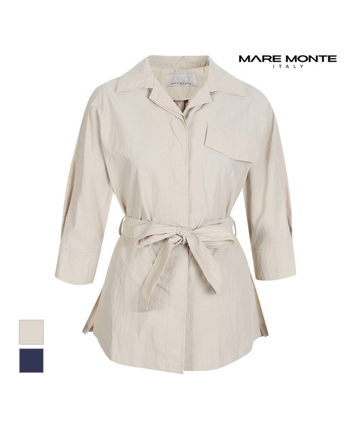 마레몬떼(MAREMONTE) 벨티드 하프 트렌치자켓_M214MJK11P0