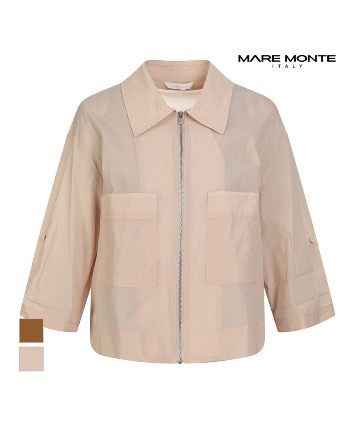 마레몬떼(MAREMONTE) 카라 집업 7부자켓_M225MJK25S0