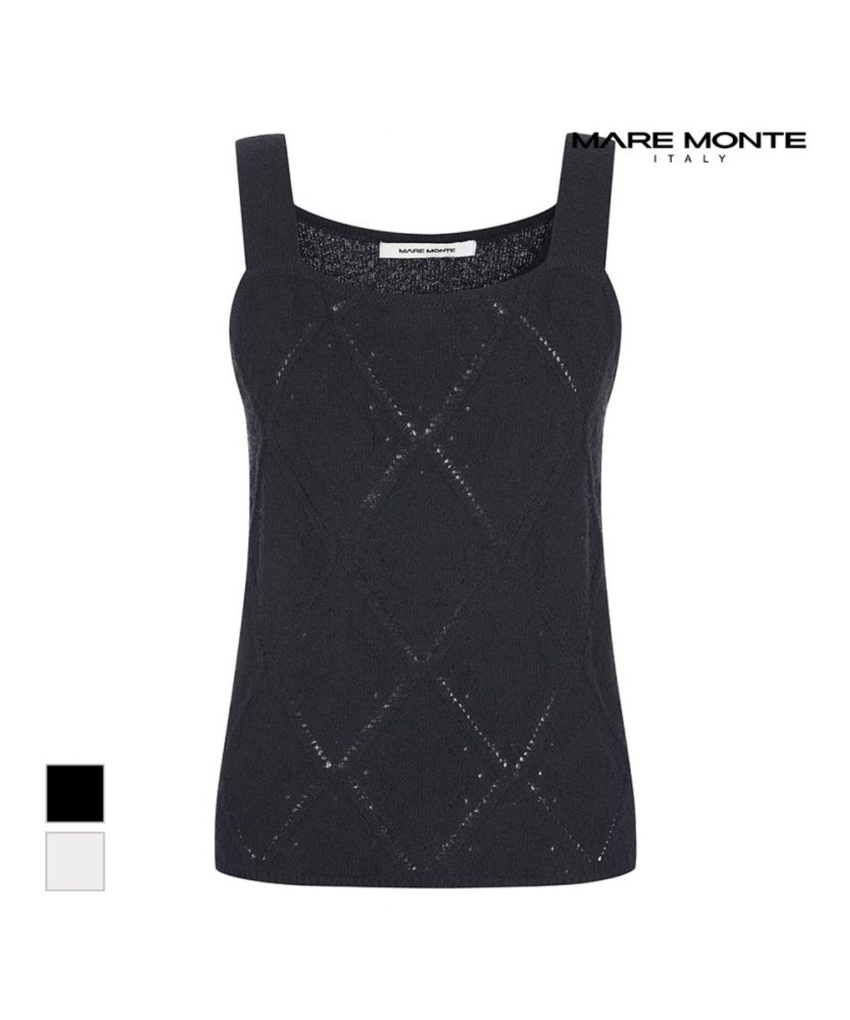 마레몬떼(MAREMONTE) 다이아 패턴 민소매 니트_M234MKT24P0