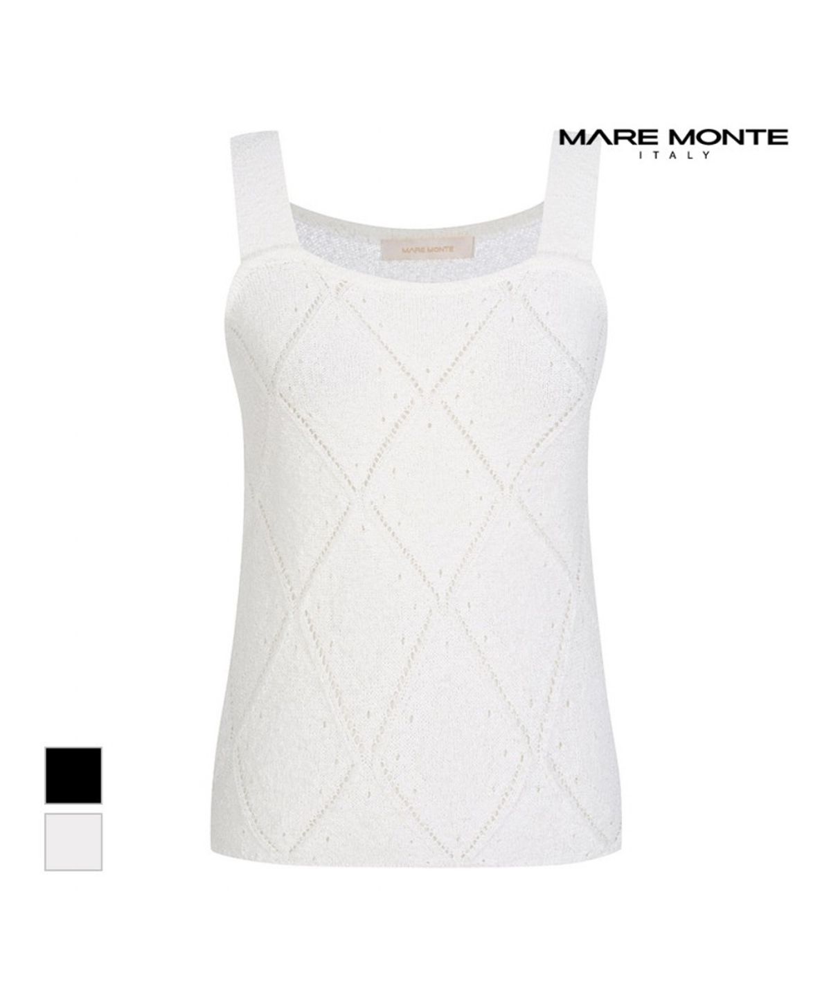 마레몬떼(MAREMONTE) 다이아 패턴 민소매 니트_M234MKT24P0
